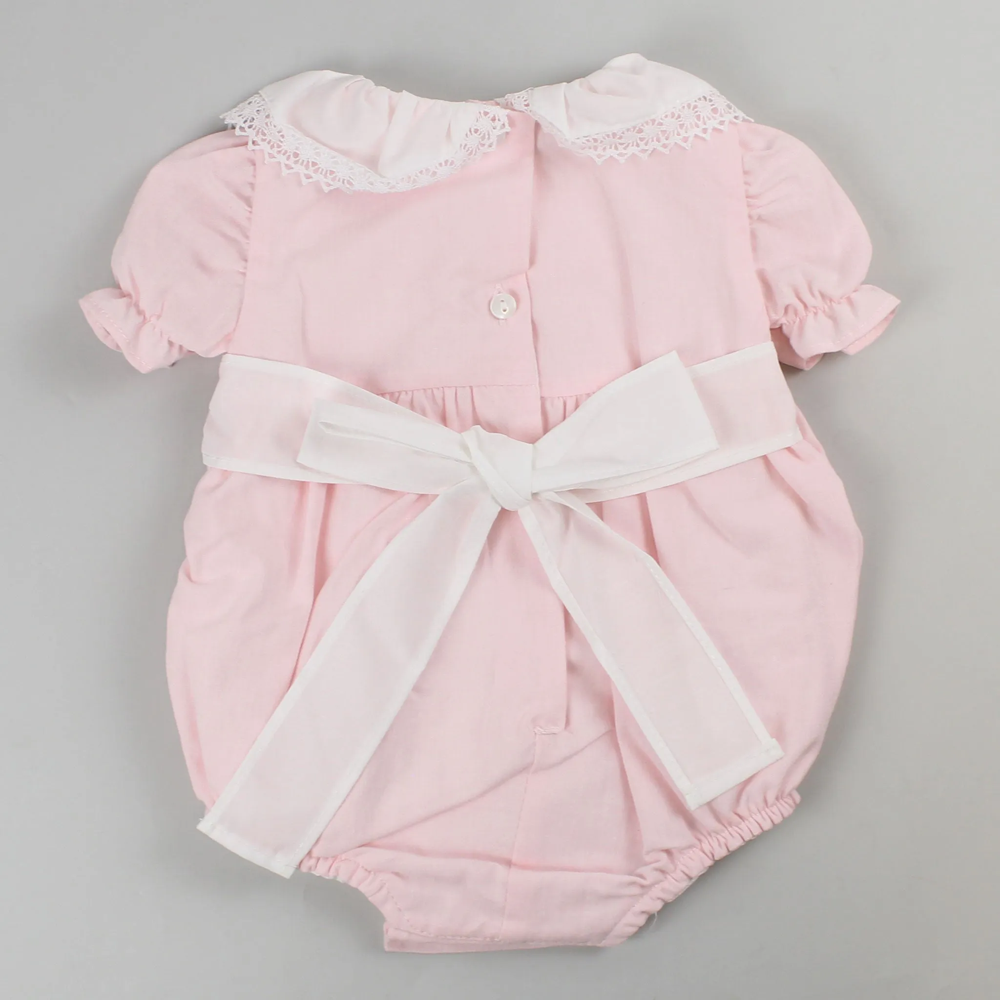 Baby Girls Pink Traditional Romper
